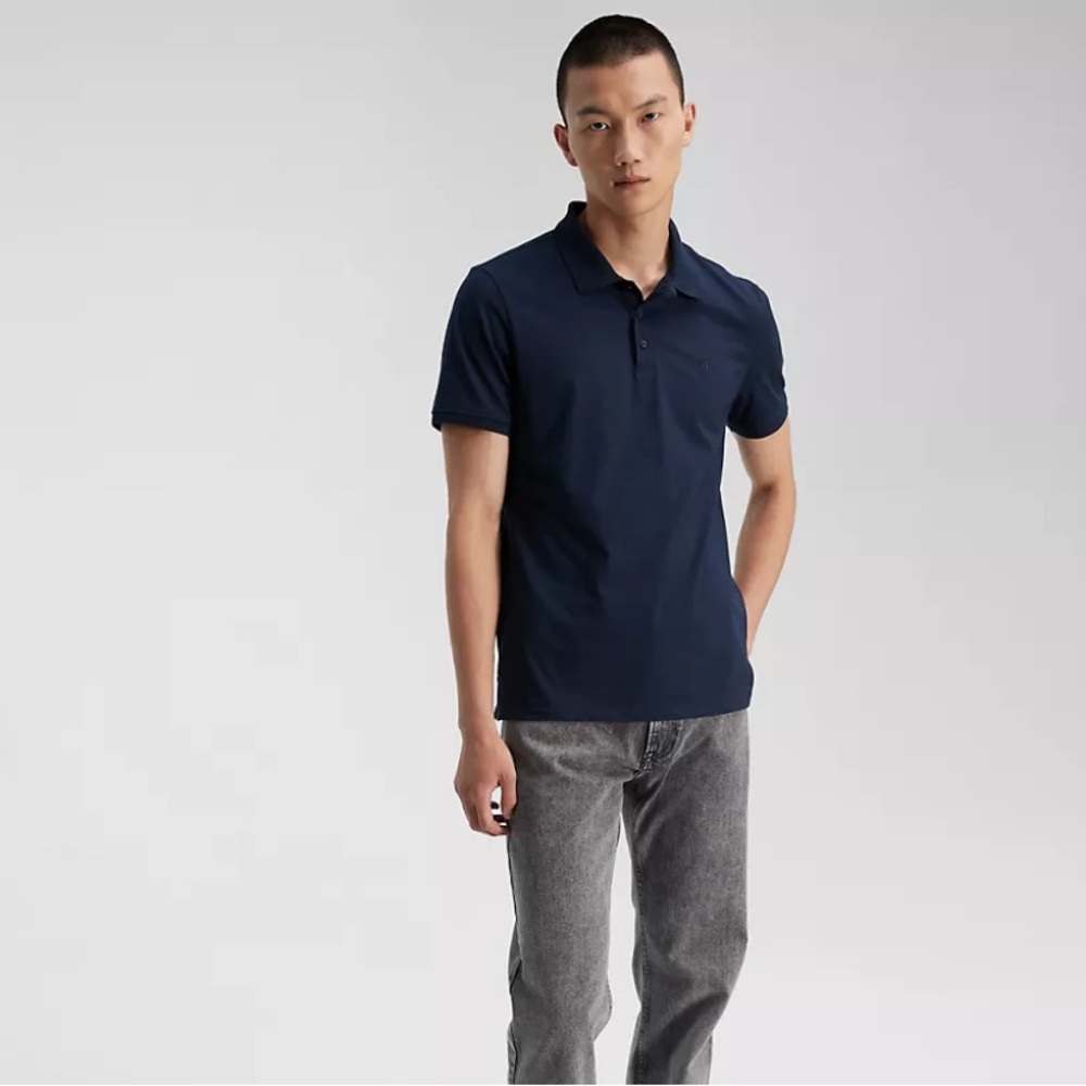 🆕 Calvin Klein Classic Fit Smooth Cotton Short Sleeve Polo • Men’s Size Large - Picture 3 of 7